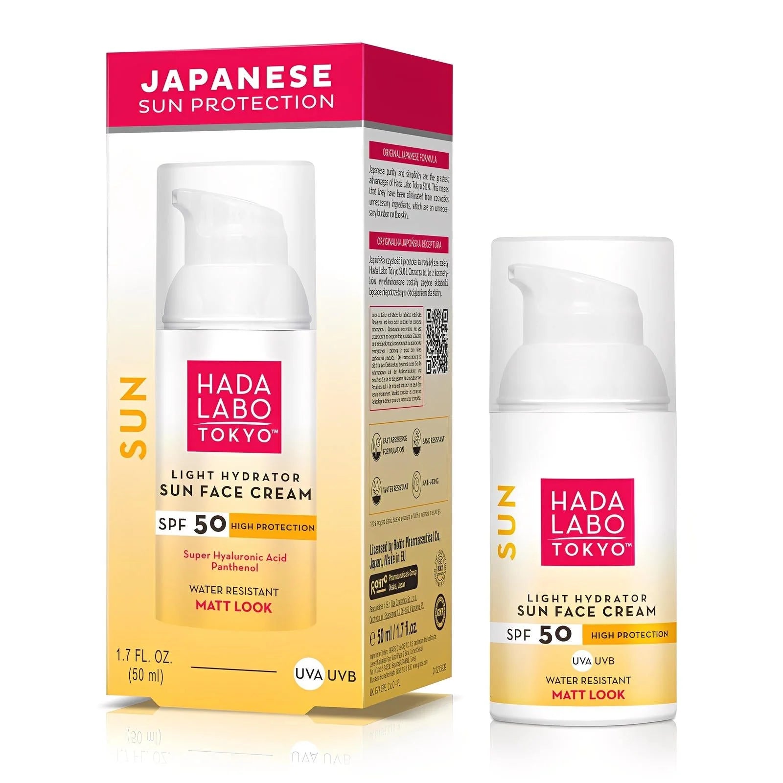 HADA LABO -  Light Hydration Sun Face Cream SPF 50 50mL
